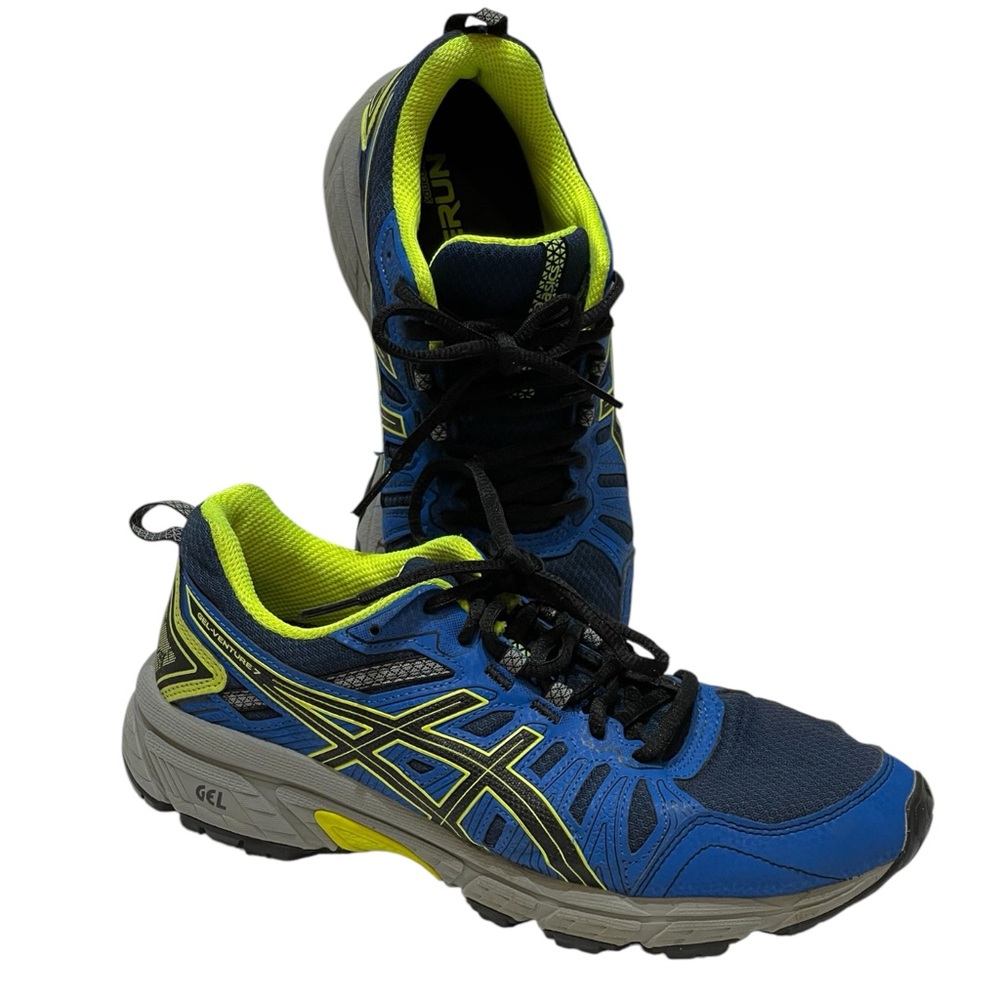 ASICS KIDS GEL-VENTURE  BLUE & YELLOW RUNNING SHOES SZ 6.5 - Picture 3 of 10